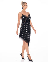 שמלת סאטן נקודות