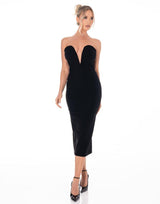 שמלת מידי סטרפלס