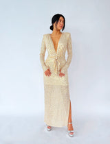 שמלת מקסי ערב קשירה