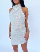 שמלת מיני ערב קולר פייטים