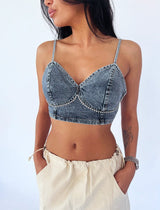 טופ גינס שילוב יהלומים