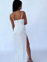 שמלת מקסי ערב שסע ושובל