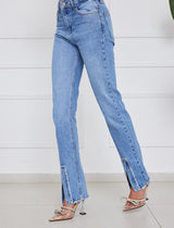 ג'ינס שסעים שילוב אבנים