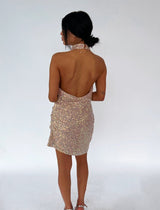 שמלת מיני ערב קולר פייטים