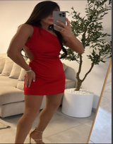 שמלה כתף אחת גב חשוף