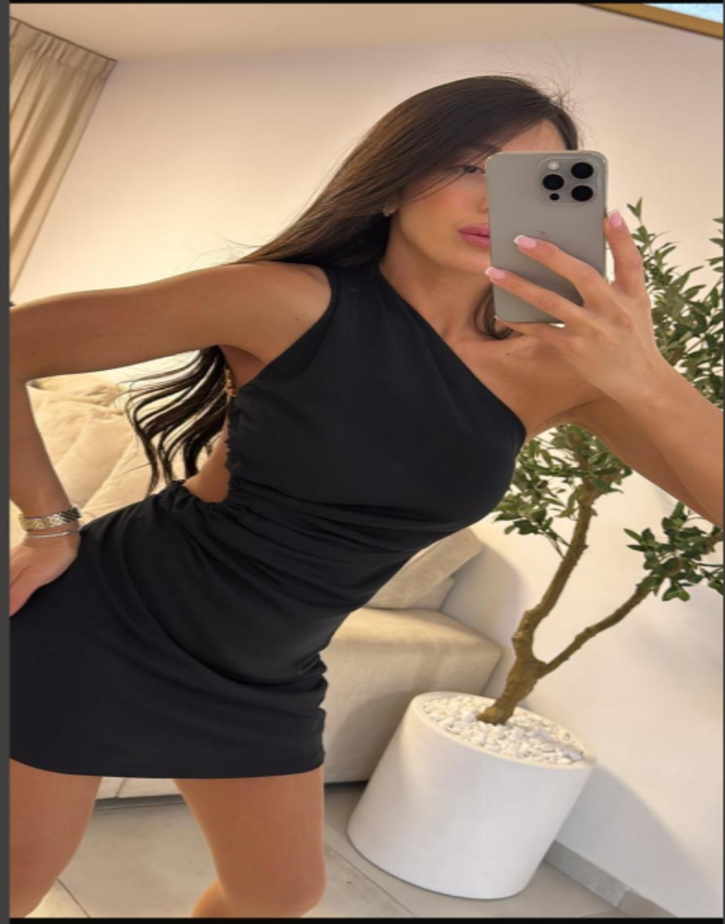 שמלה כתף אחת גב חשוף