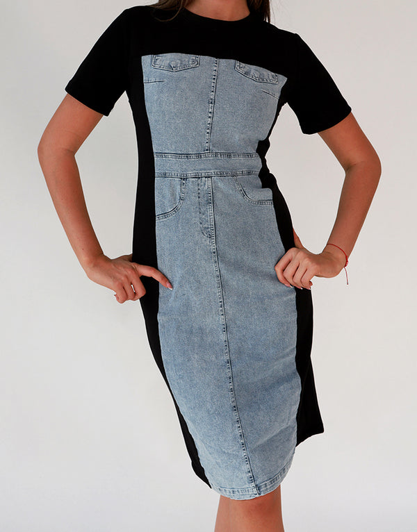 שמלה מידי שילוב גינס