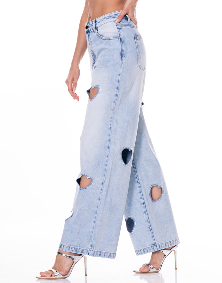 ג'ינס לבבות בהיר