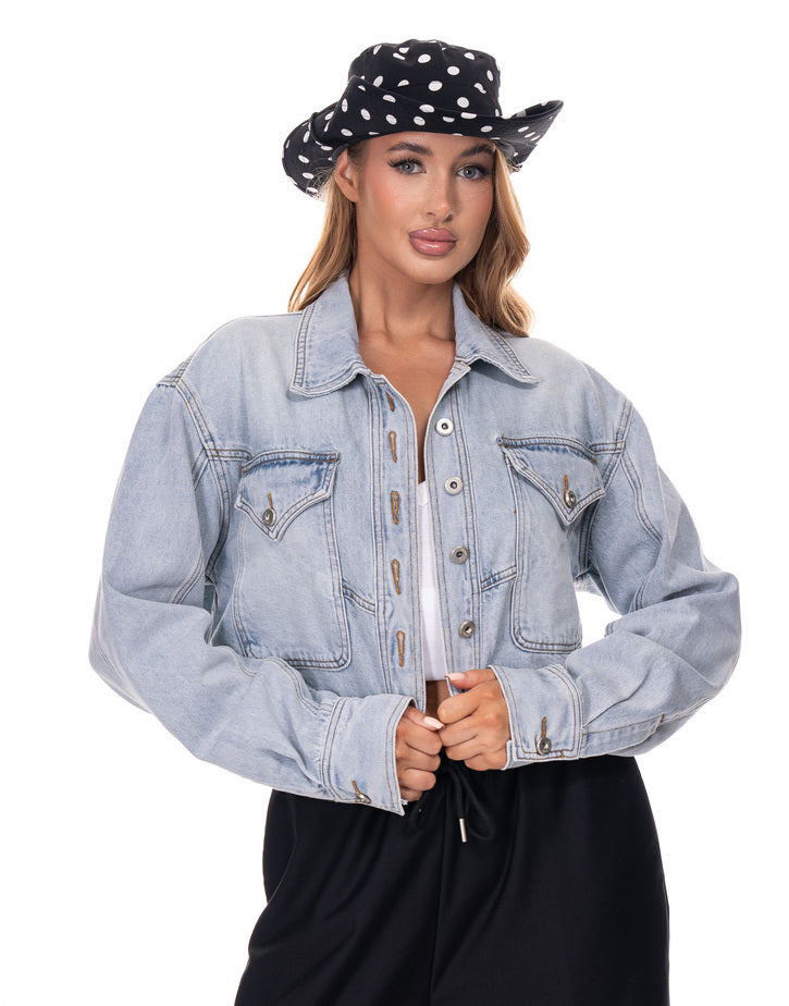 ג'קט ג'ינס משופשף