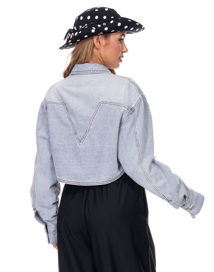 ג'קט ג'ינס משופשף