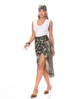 חצאית הדפס שילוב בנדנה