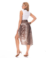 חצאית הדפס שילוב בנדנה