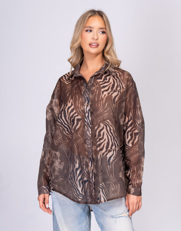 חולצה הדפס נמר