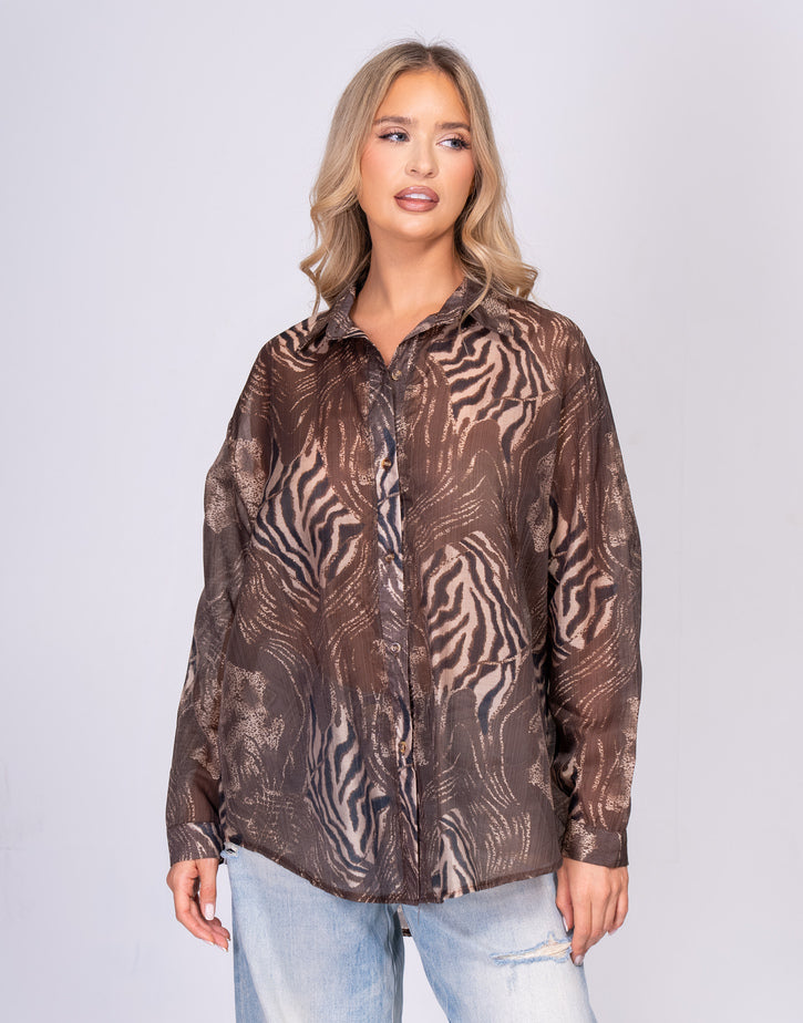 חולצה הדפס נמר