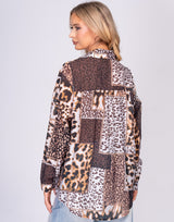 מכופתרת הדפס מנומר