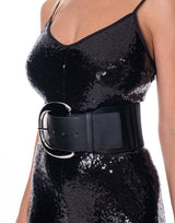 אוברול פייטים שילוב חגורה