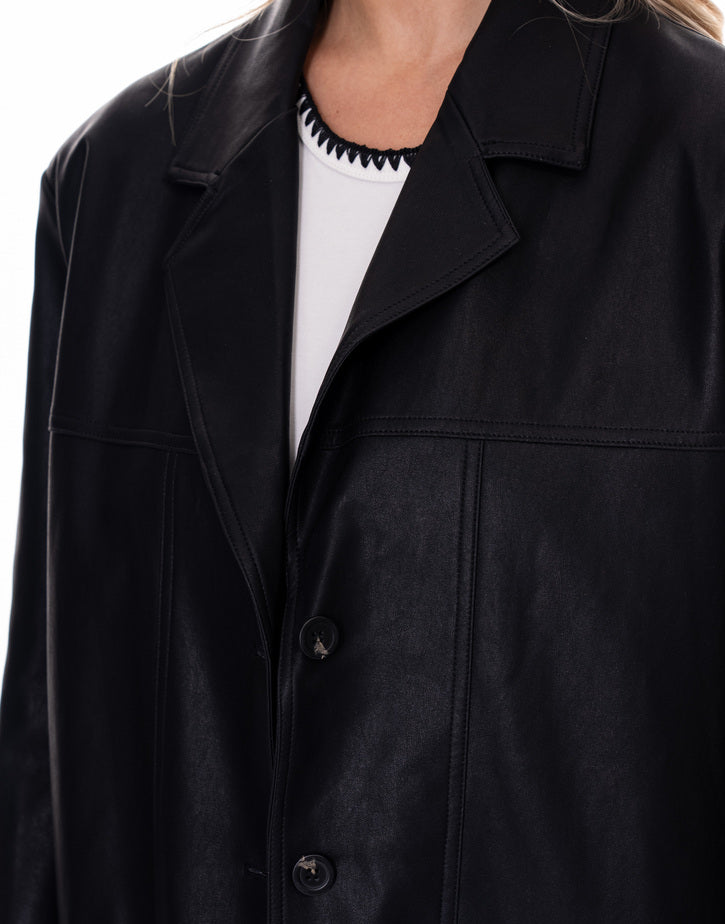 ג׳קט דמוי עור מחויט