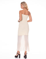 שמלת סטרפלס סריג