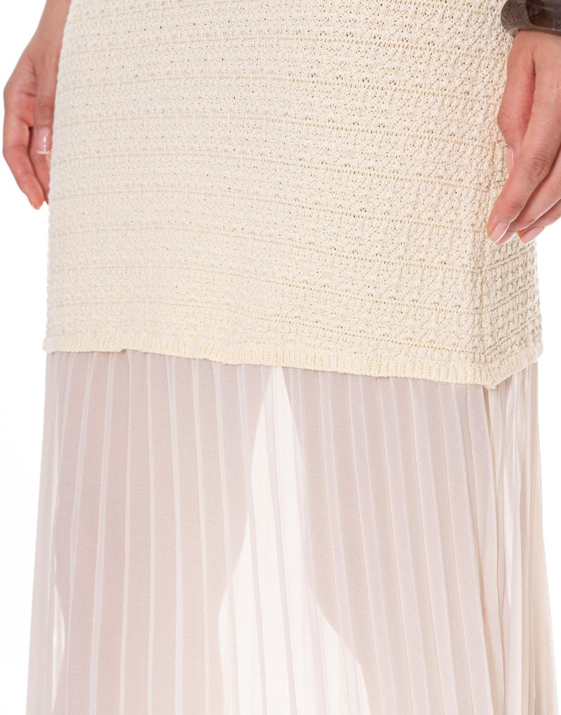 שמלת סטרפלס סריג