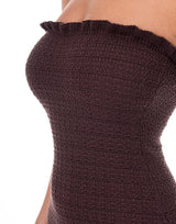 שמלת סטרפלס סריג