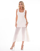 שמלת סריג שילוב שיפון