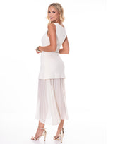 שמלת סריג שילוב שיפון