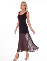 שמלת סריג שילוב שיפון