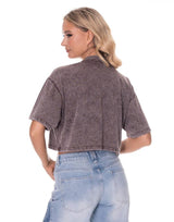 חולצת קרופ יהלומים