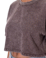 חולצת קרופ יהלומים