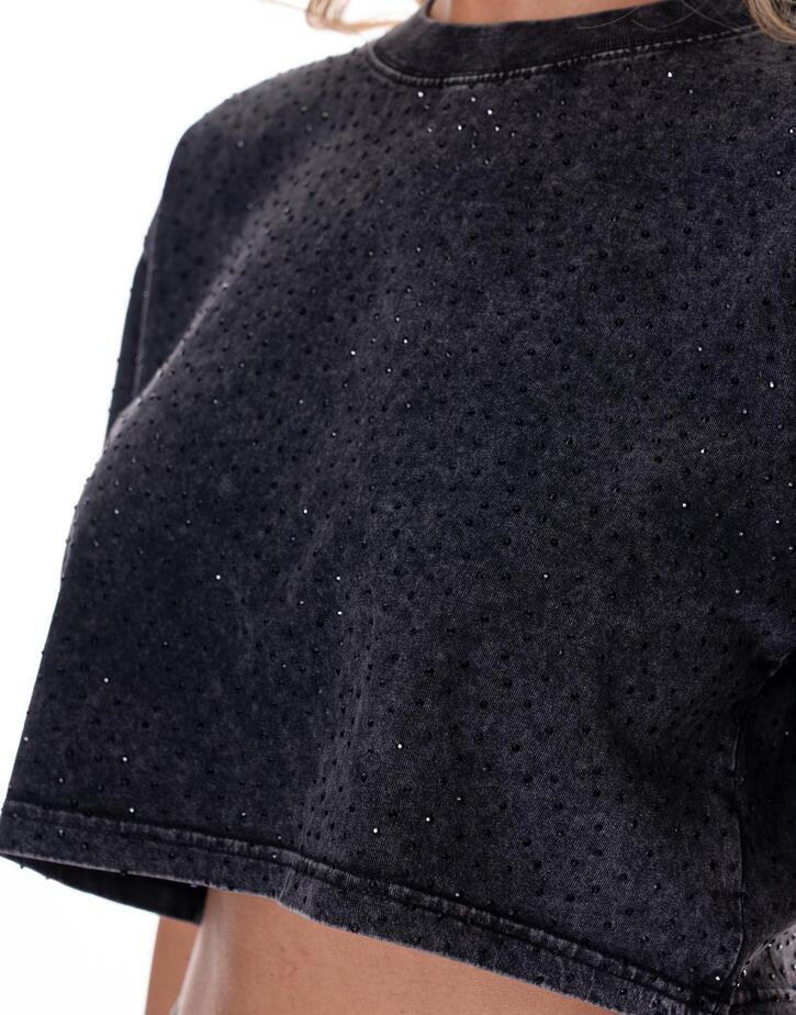 חולצת קרופ יהלומים