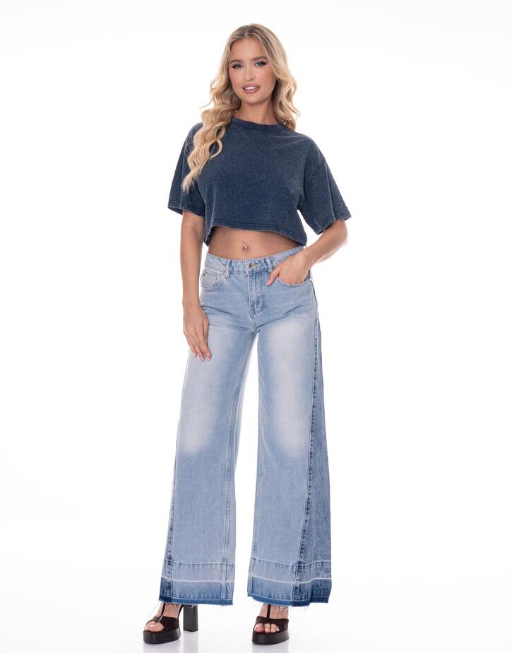 חולצת קרופ יהלומים