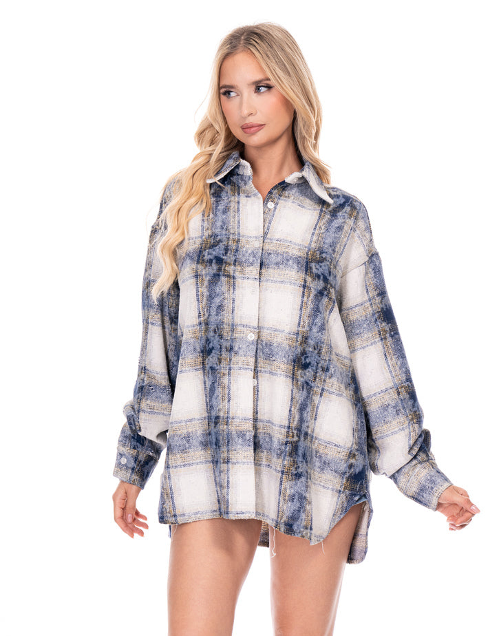 מכופתרת שיבוץ פלנל