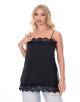 גופיית סאטן תחרה