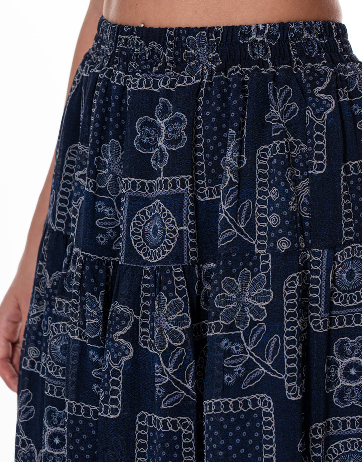 חצאית שיפון הדפס