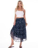 חצאית שיפון הדפס