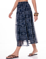 חצאית שיפון הדפס