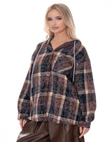 חולצה משובצת קפוצ׳ון