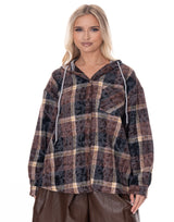 חולצה משובצת קפוצ׳ון