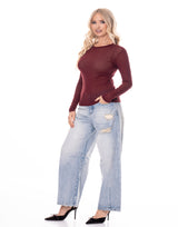 חולצת שיפון צמודה