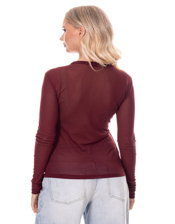 חולצת שיפון צמודה