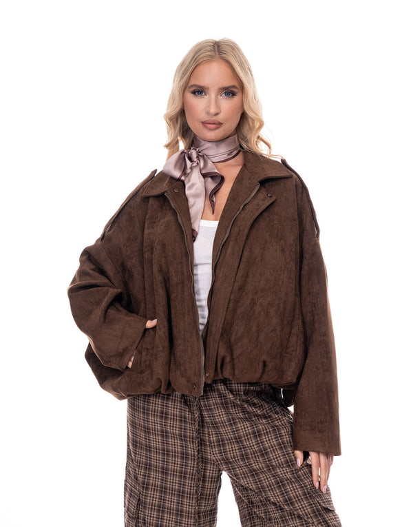 ג׳קט בלון בד סוויד