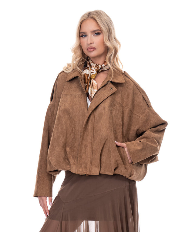 ג׳קט בלון בד סוויד