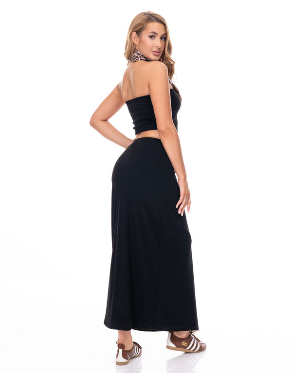 חליפת חצאית סטרפלס