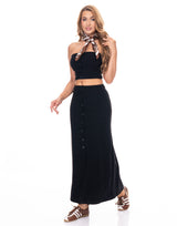 חליפת חצאית סטרפלס