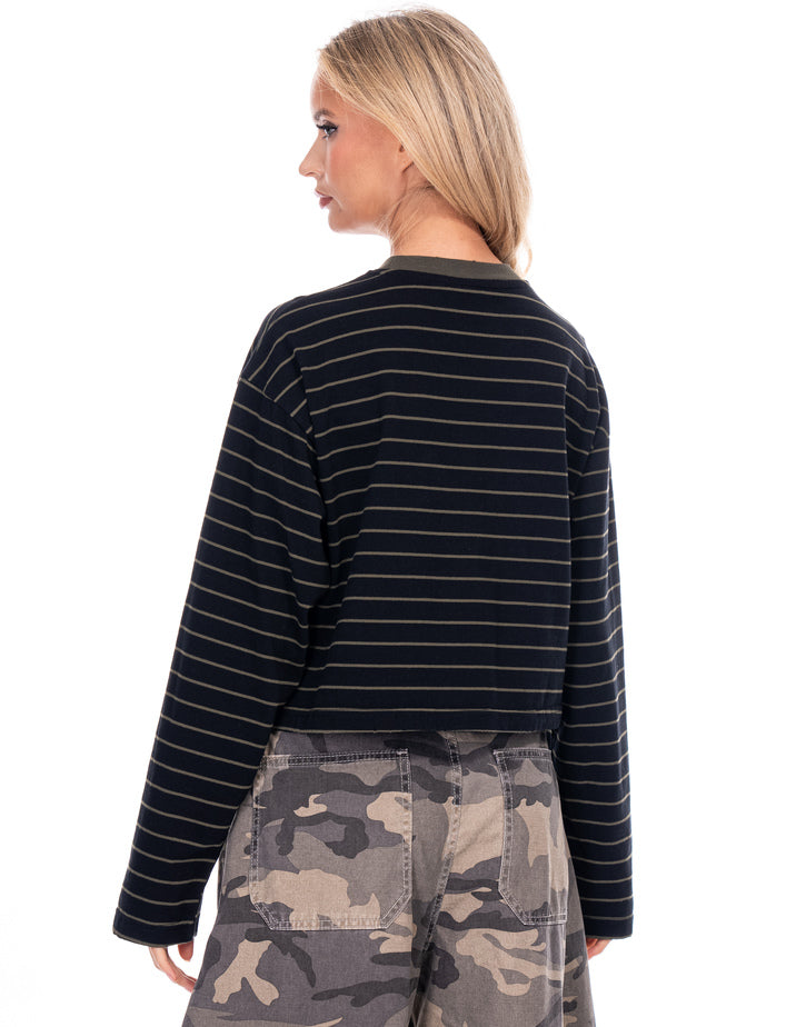 חולצה קרופ פסים