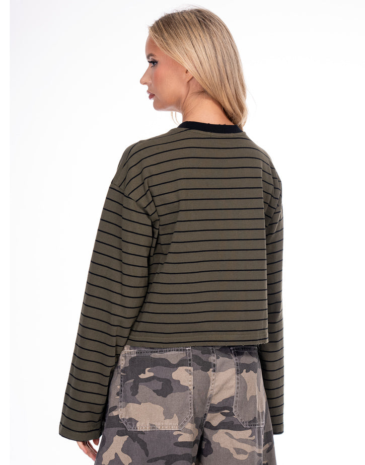 חולצה קרופ פסים