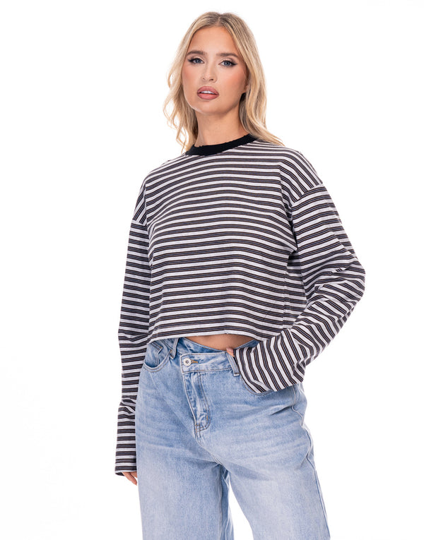 חולצה קרופ פסים