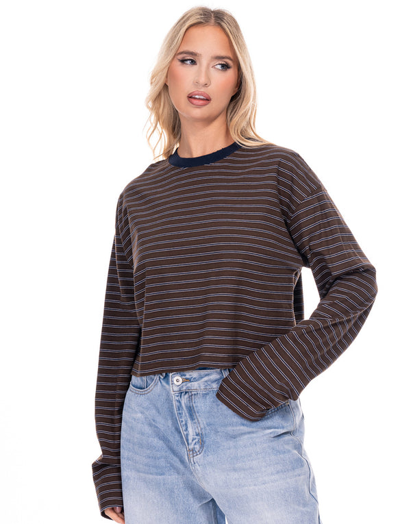 חולצה קרופ פסים