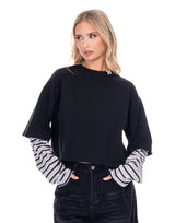 חולצה קרופ הדפס בגב