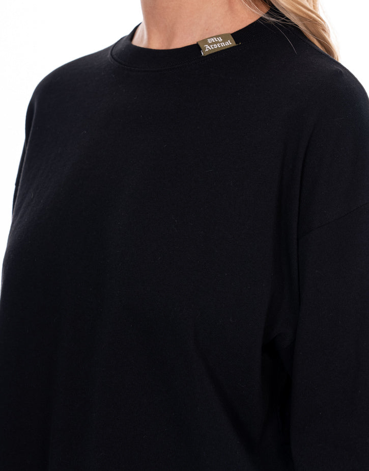 חולצה קרופ הדפס בגב